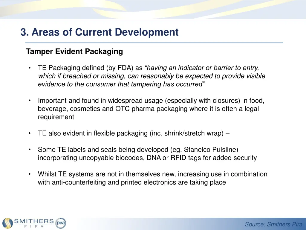 3 areas of current development 6