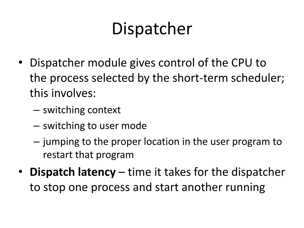 dispatcher