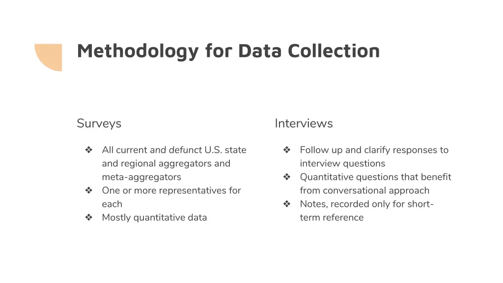 methodology for data collection