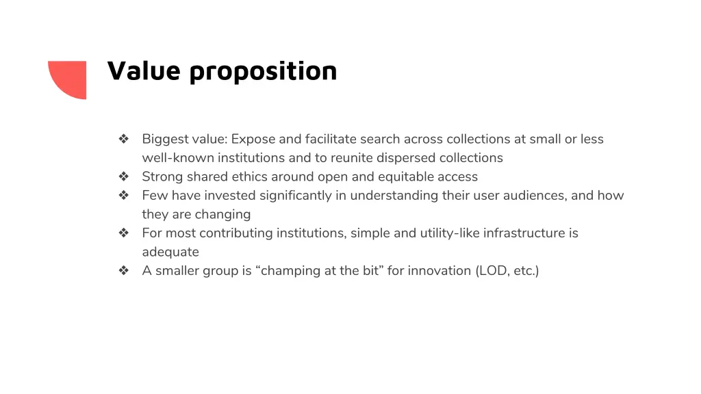 value proposition