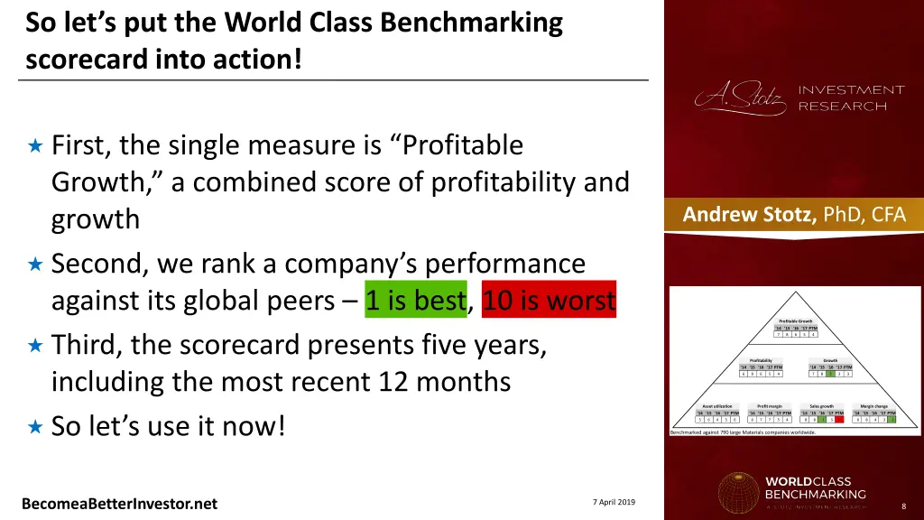 so let s put the world class benchmarking