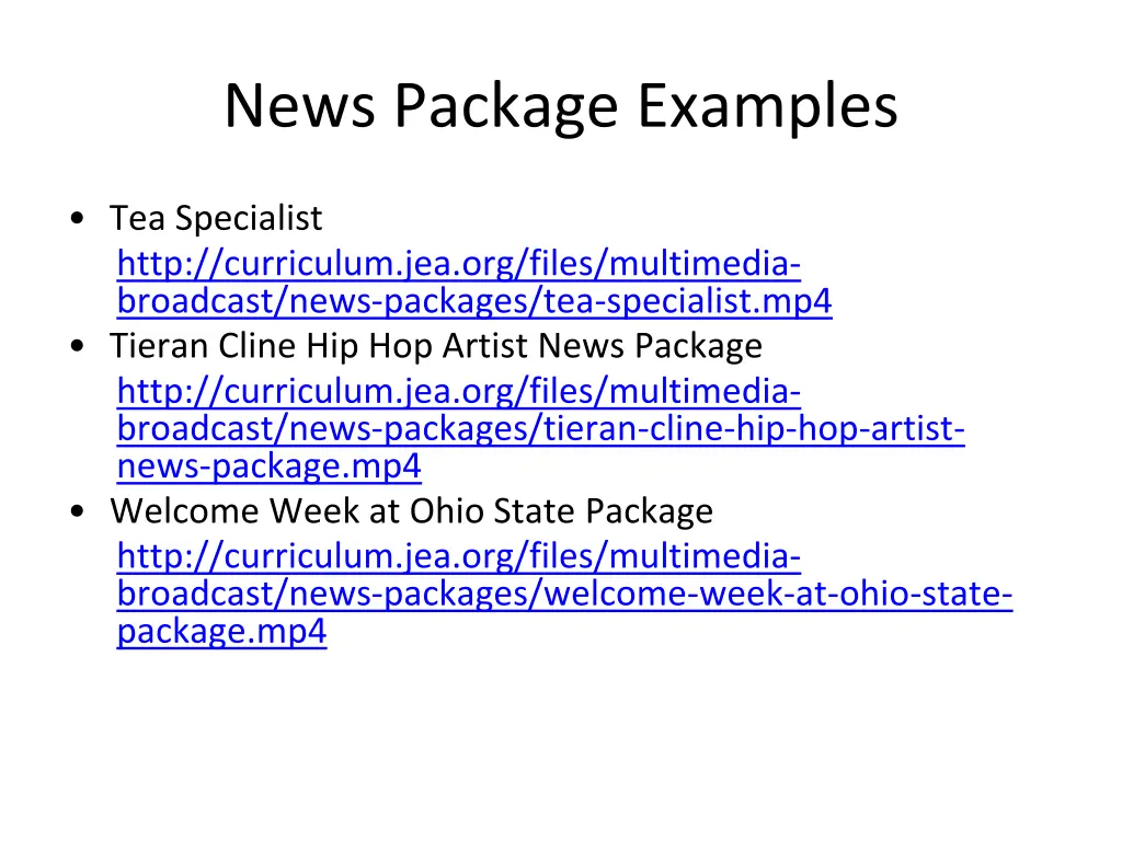 news package examples 2