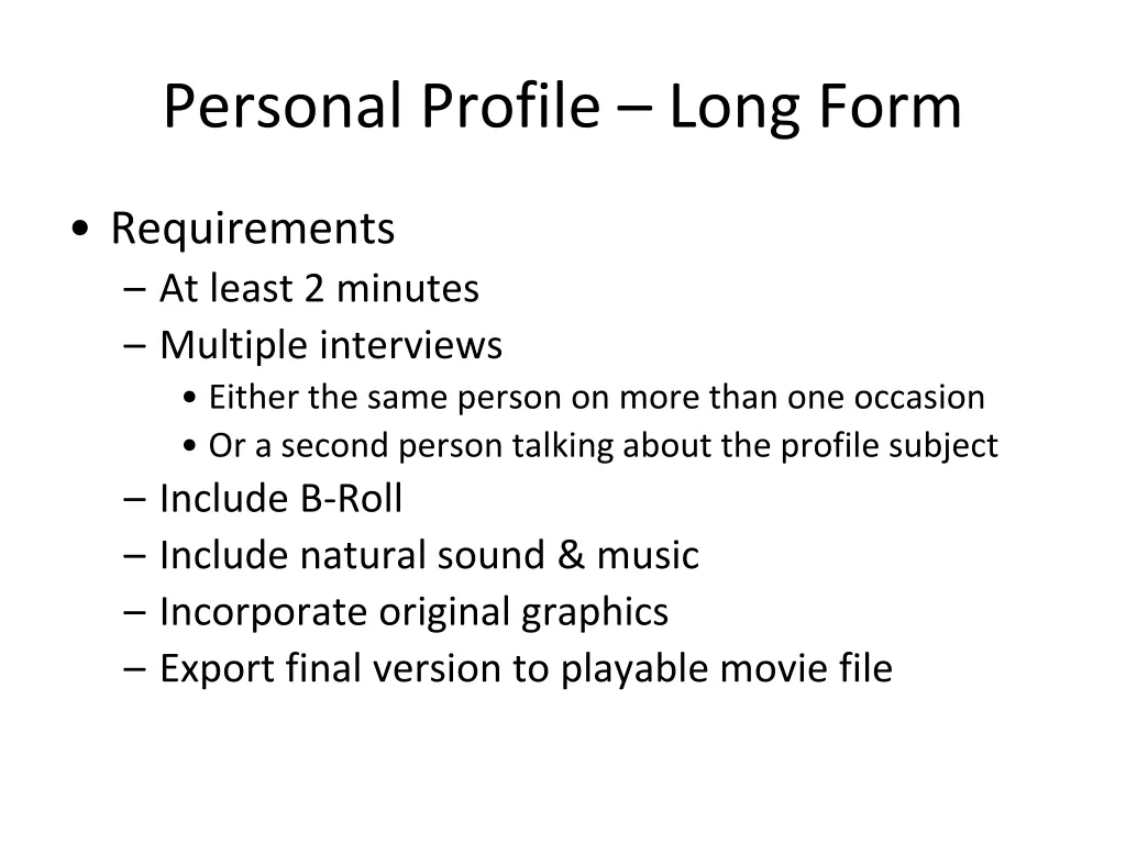 personal profile long form 1