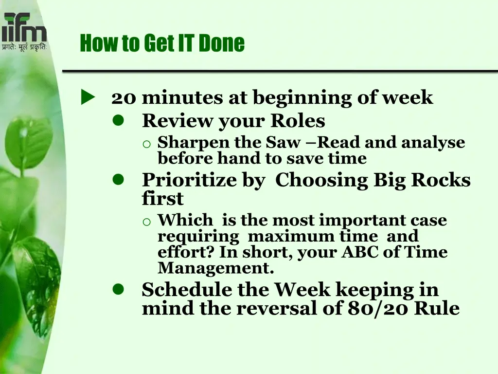 how to get it done
