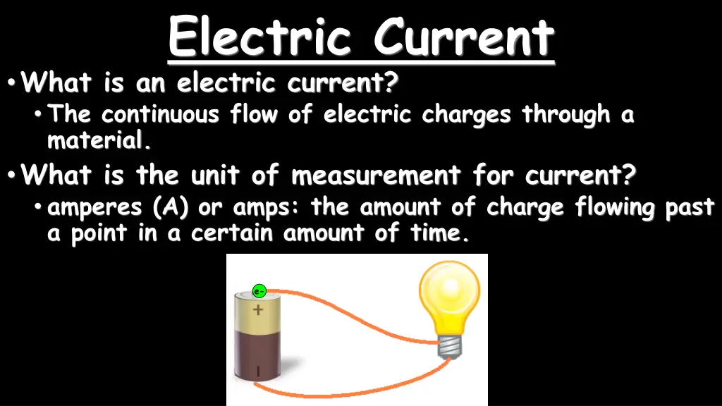 electric current what is an electric current