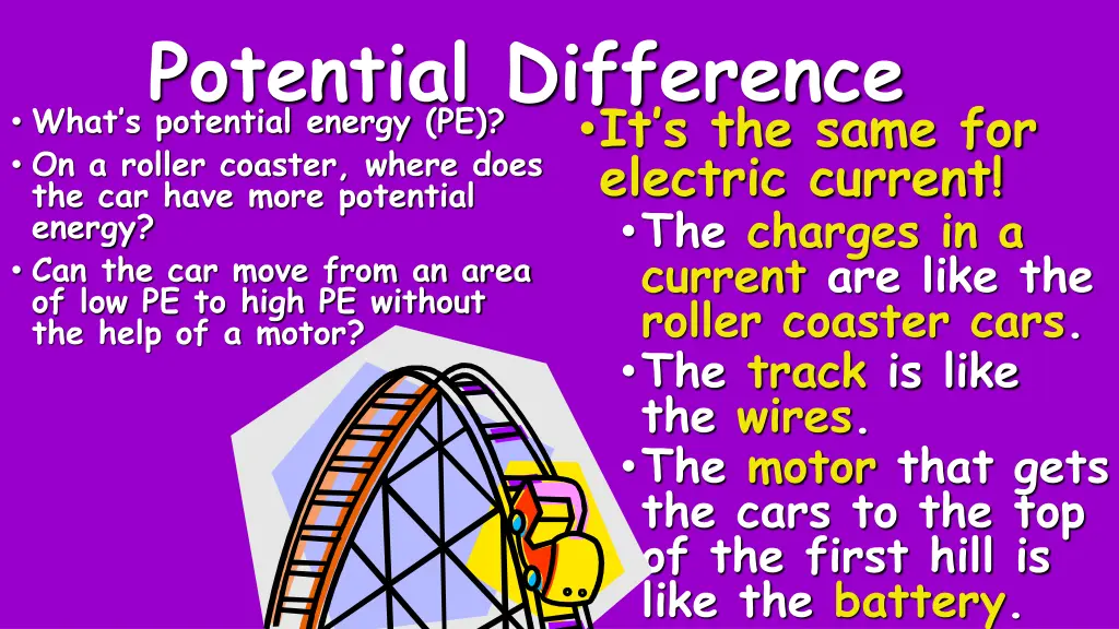 potential difference what s potential energy