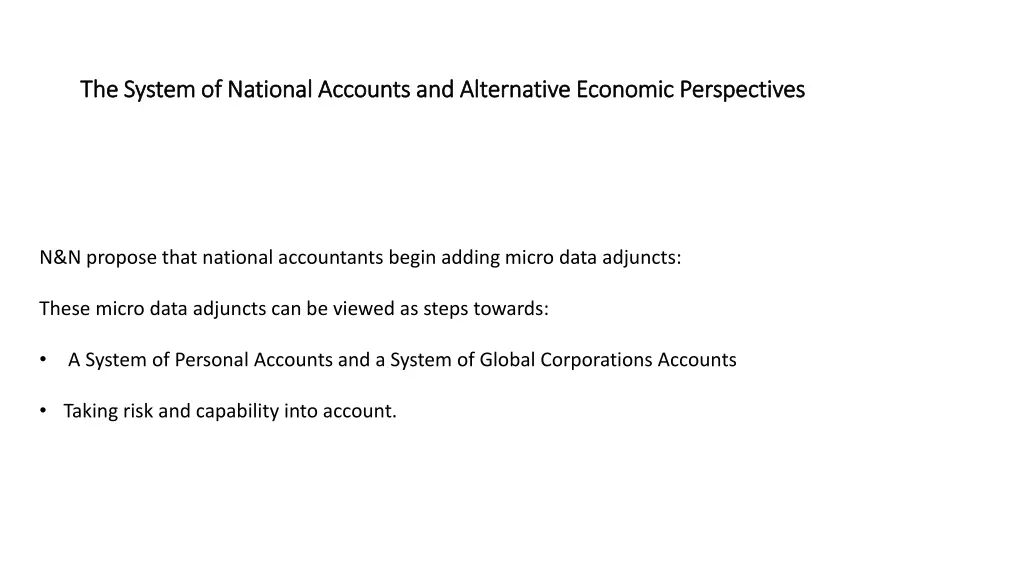 the system of national accounts and alternative 4
