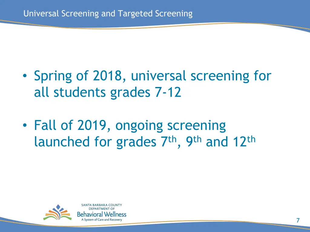 universal screening and targeted screening