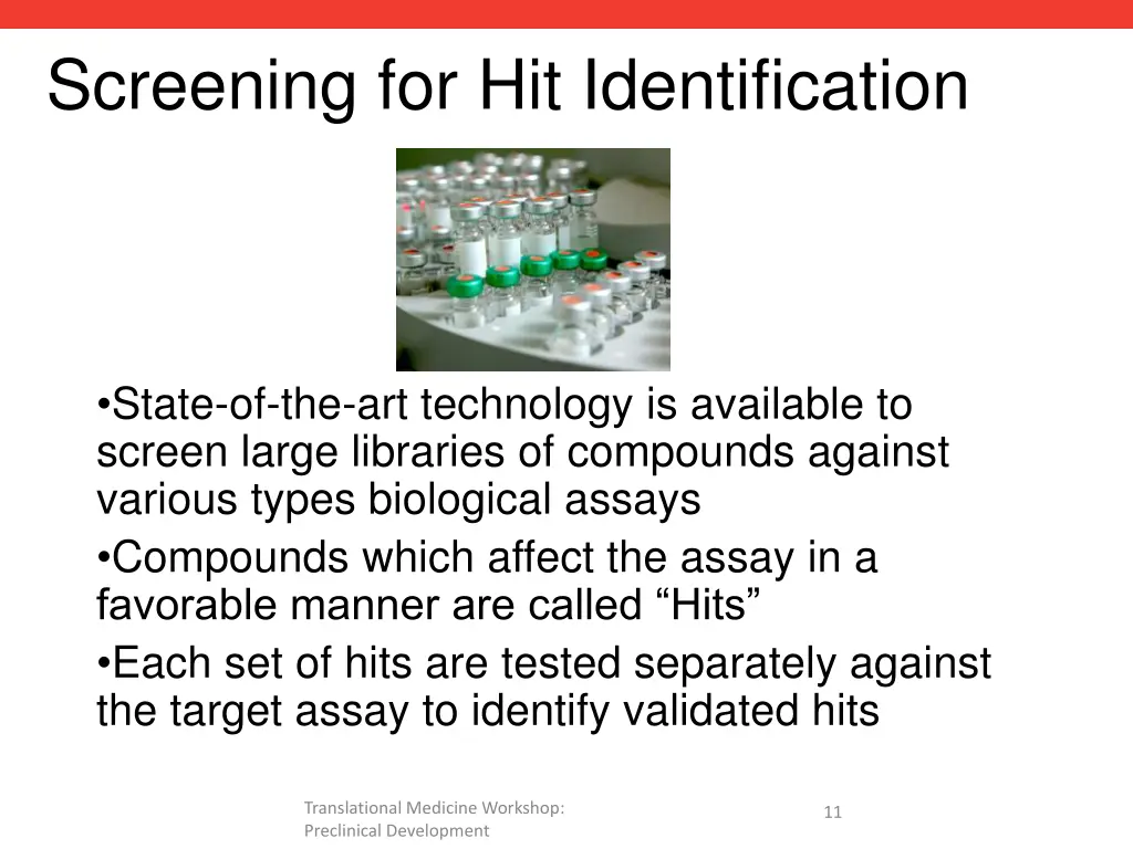 screening for hit identification