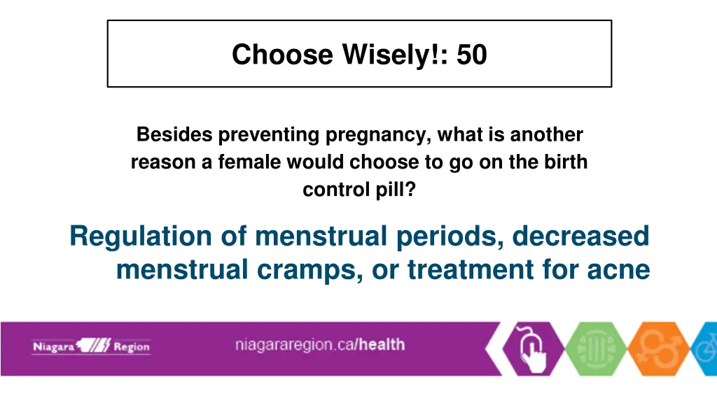 choose wisely 50
