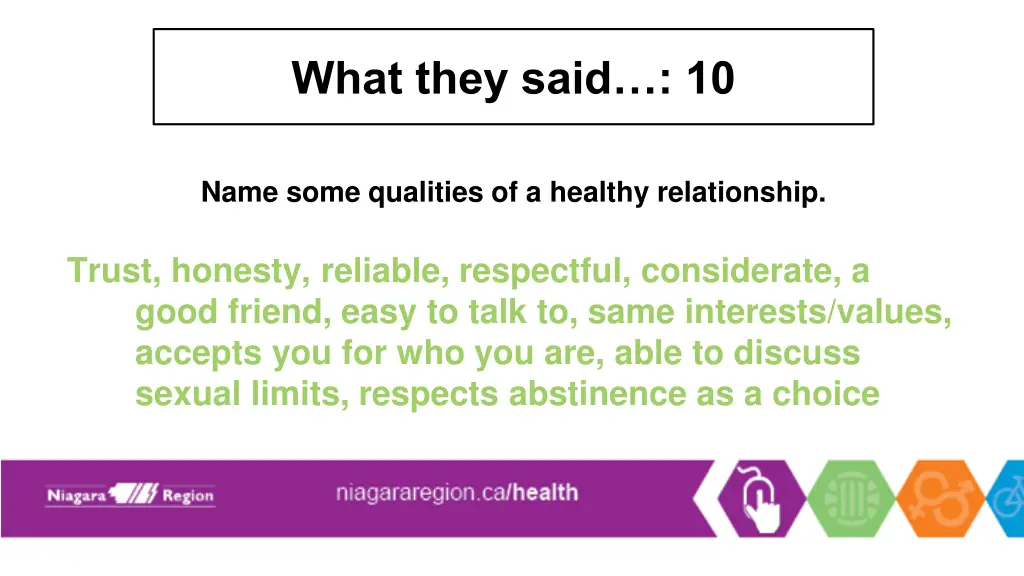 what they said 10