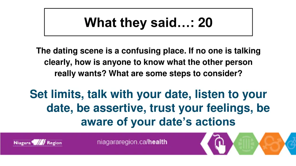 what they said 20