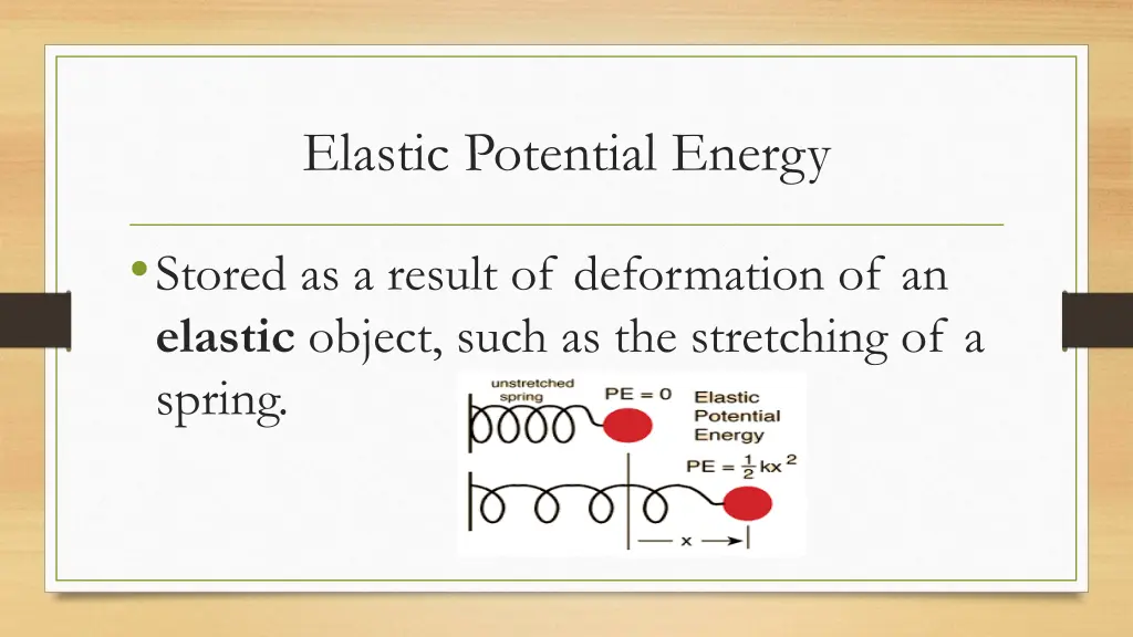 elastic potential energy