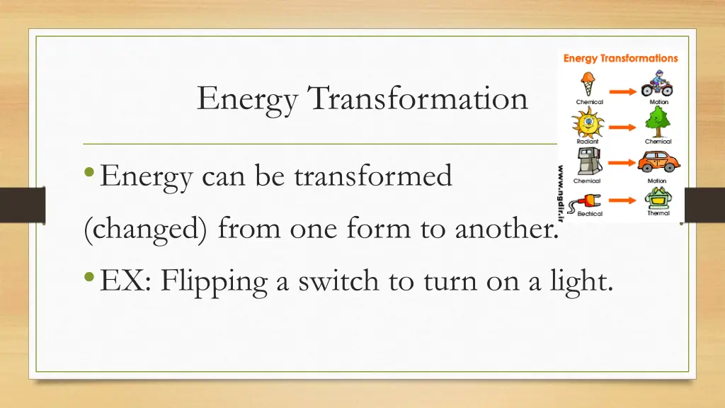 energy transformation