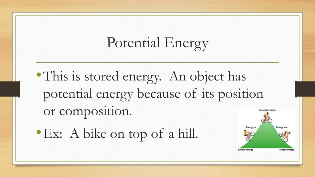 potential energy