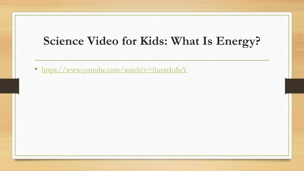 science video for kids what is energy