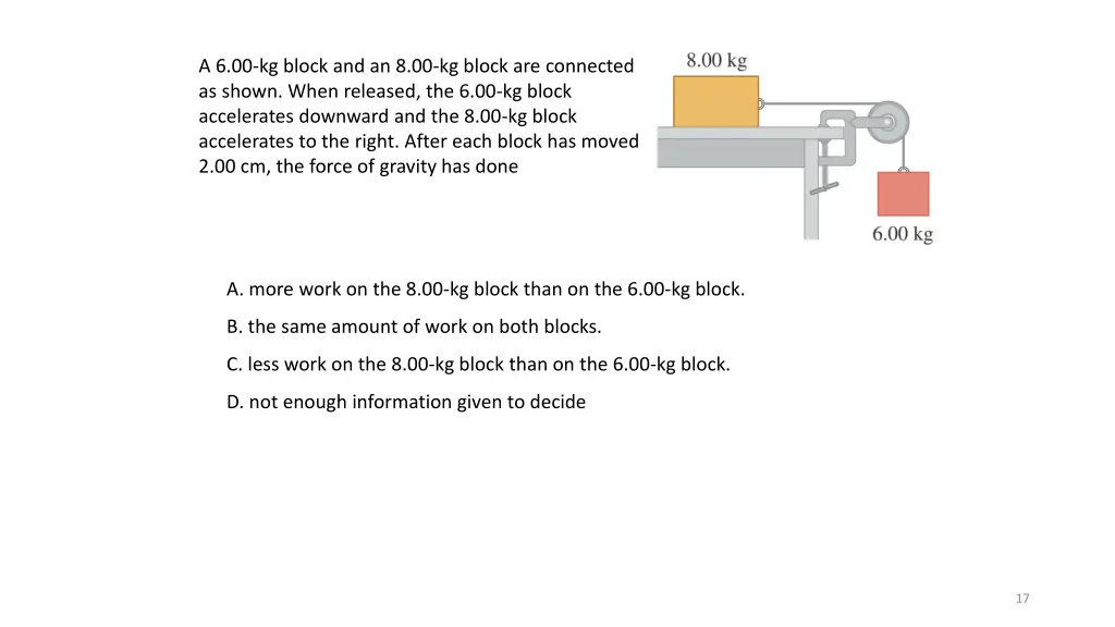 a 6 00 kg block and an 8 00 kg block