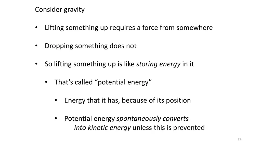 consider gravity 1