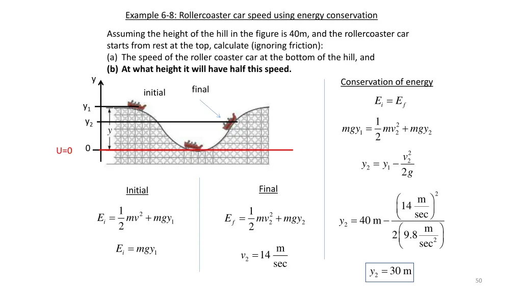 example 6 8 rollercoaster car speed using energy 3