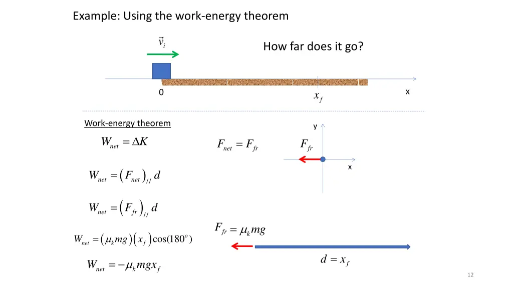 example using the work energy theorem 1