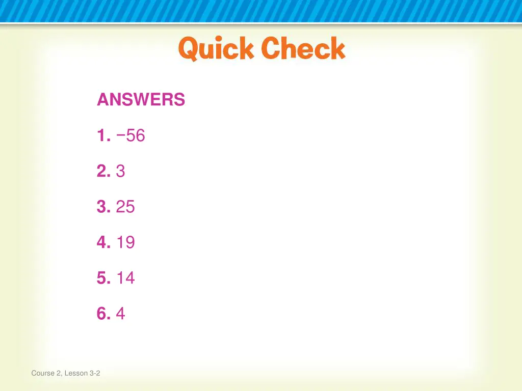 answers