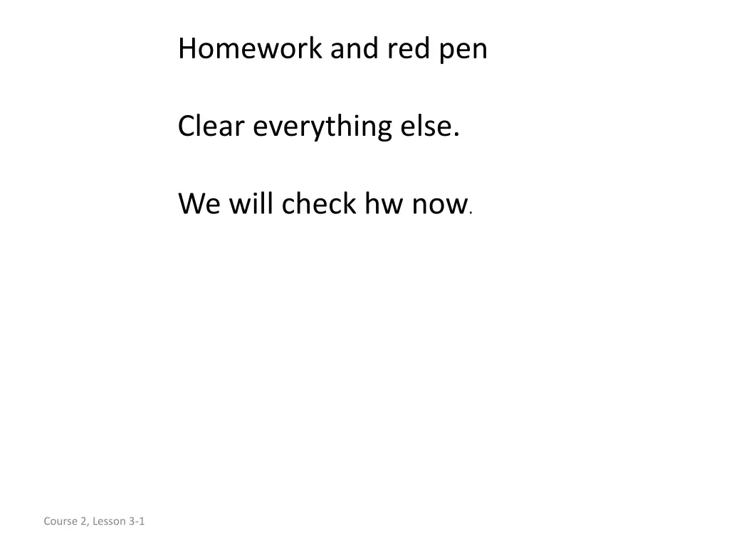 homework and red pen