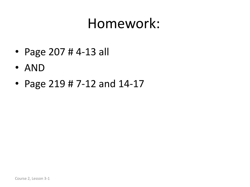 homework