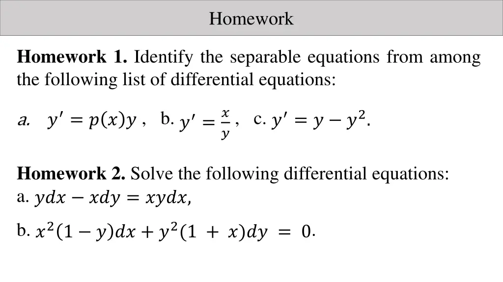 homework