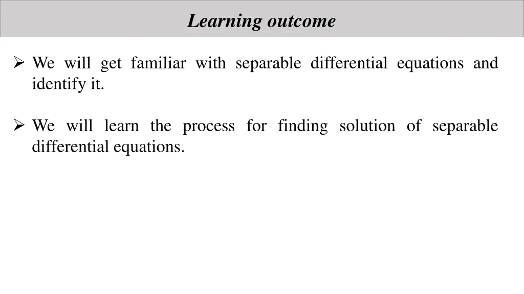 learning outcome