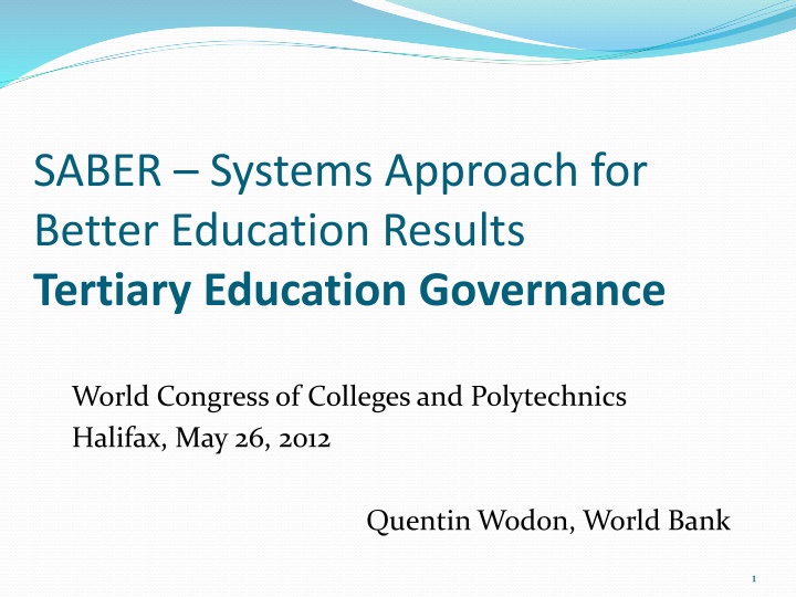 saber systems approach for better education