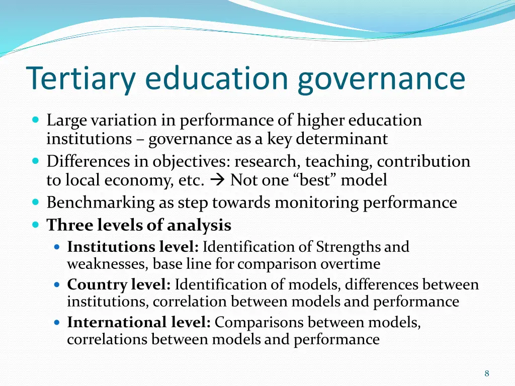 tertiary education governance