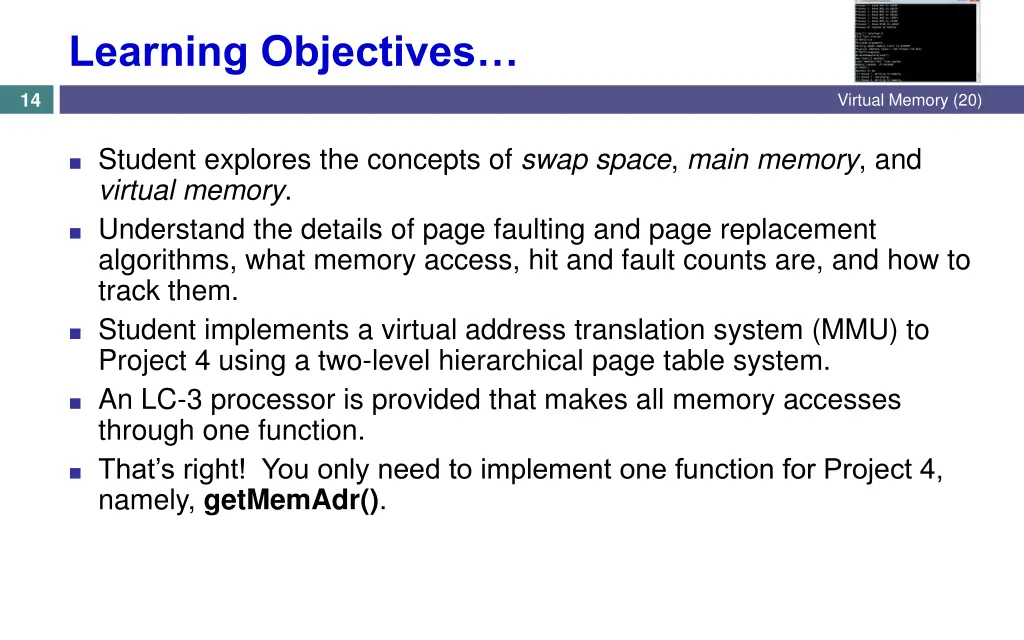 learning objectives