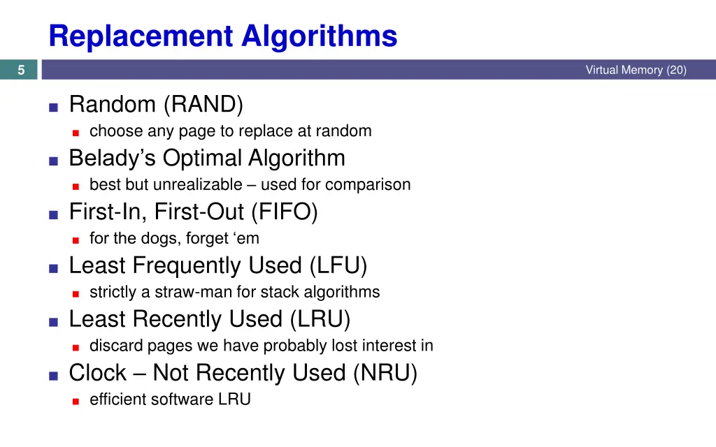 replacement algorithms