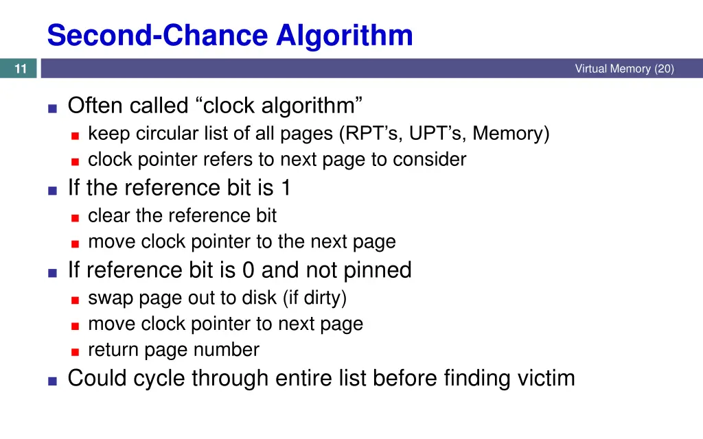 second chance algorithm