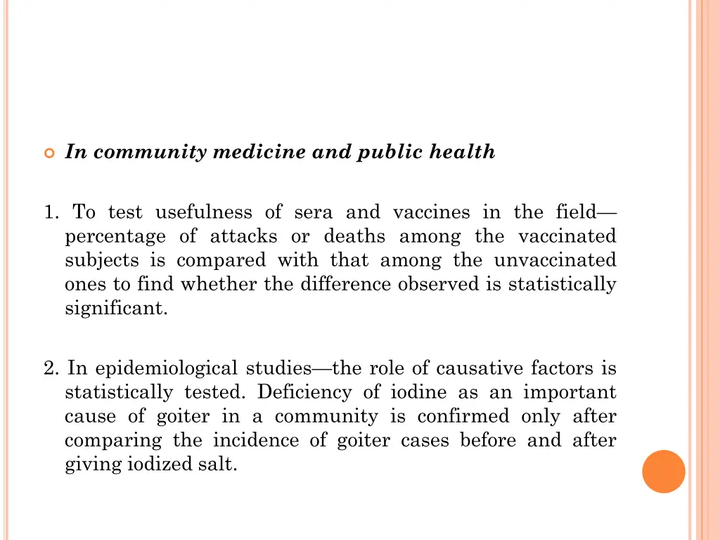 in community medicine and public health
