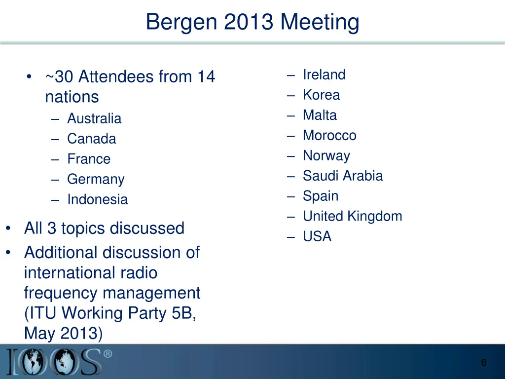 bergen 2013 meeting