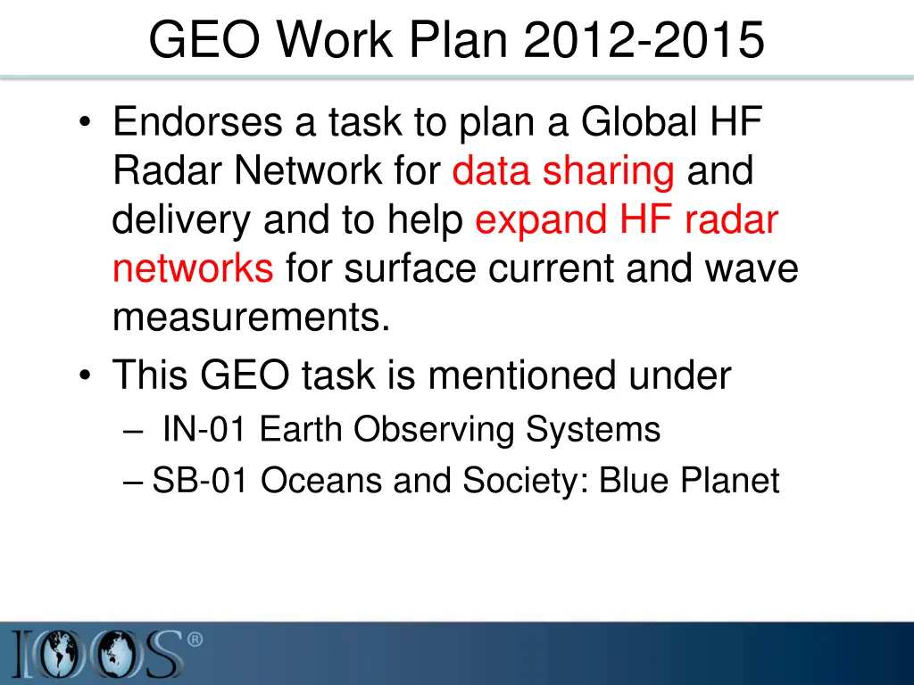 geo work plan 2012 2015