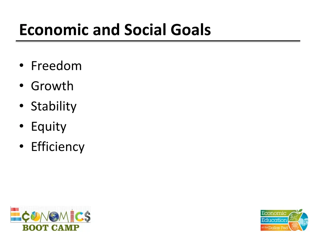 economic and social goals