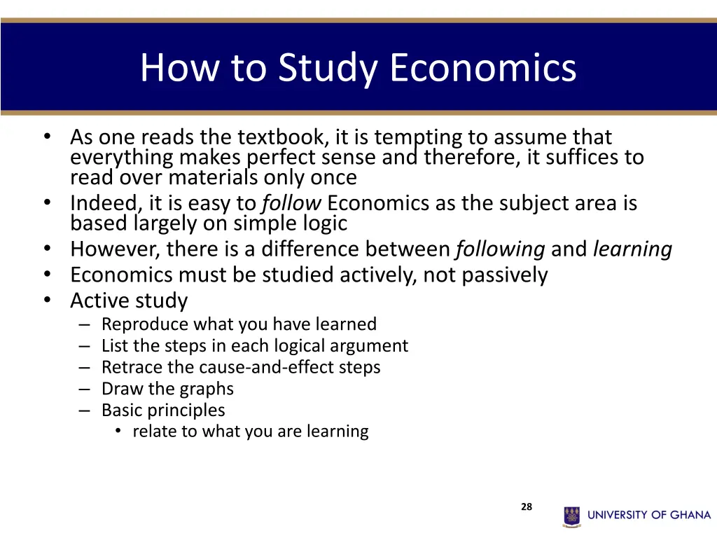 how to study economics