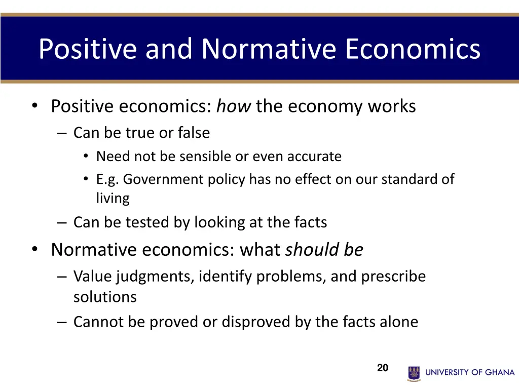 positive and normative economics