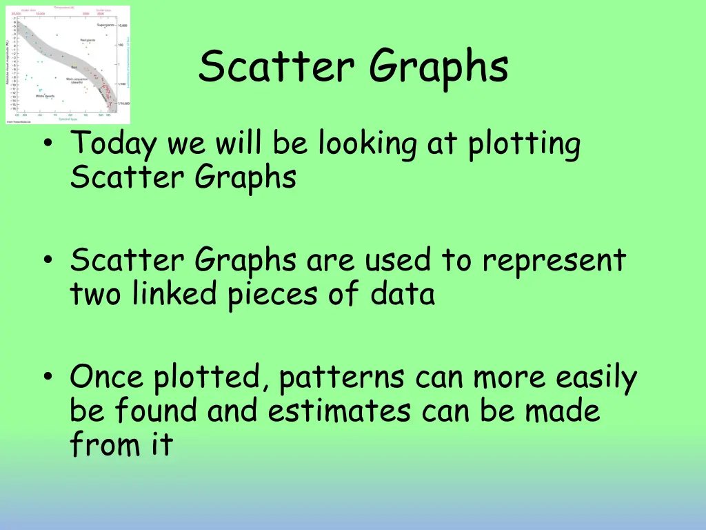 scatter graphs 2