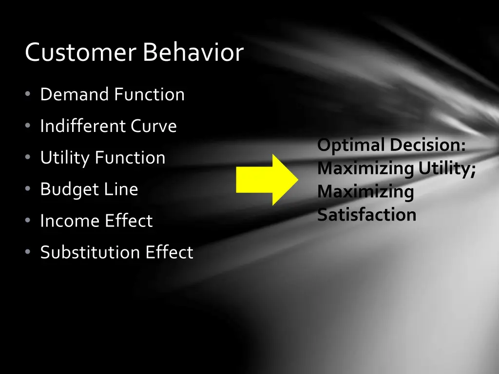 customer behavior