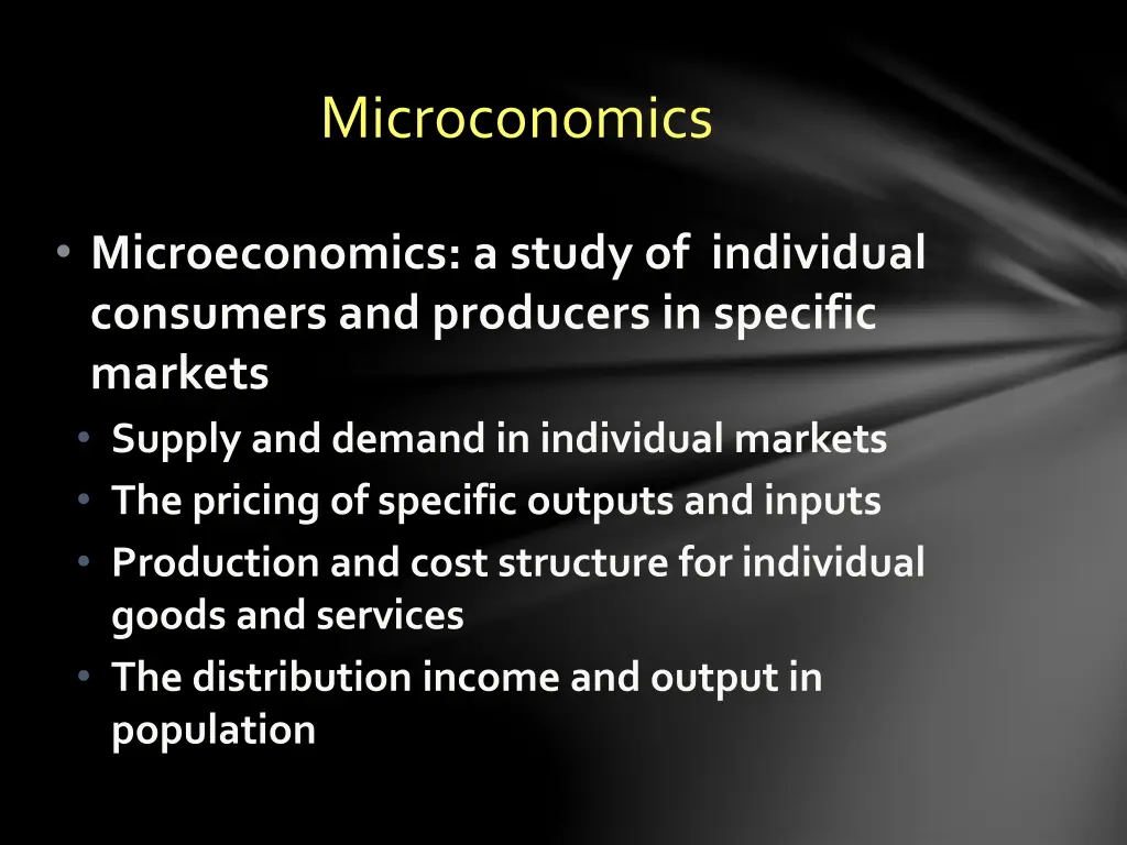 microconomics