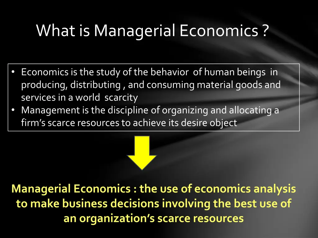 what is managerial economics