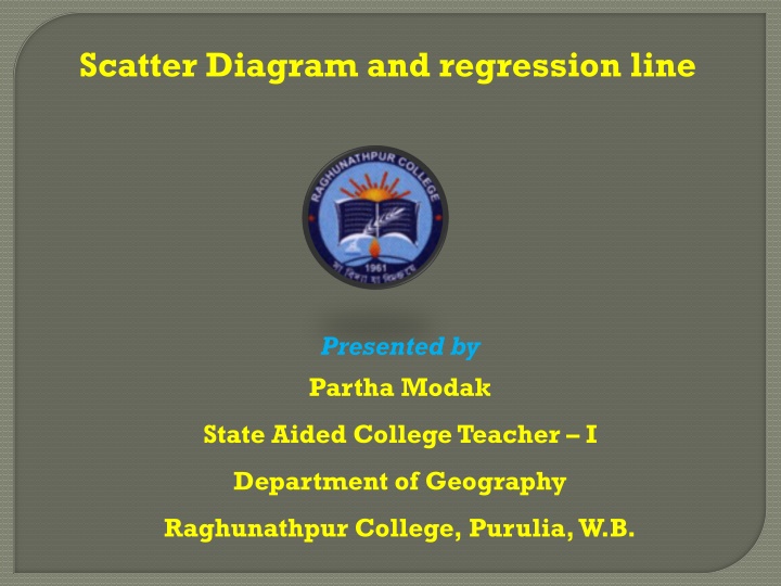 scatter diagram and regression line