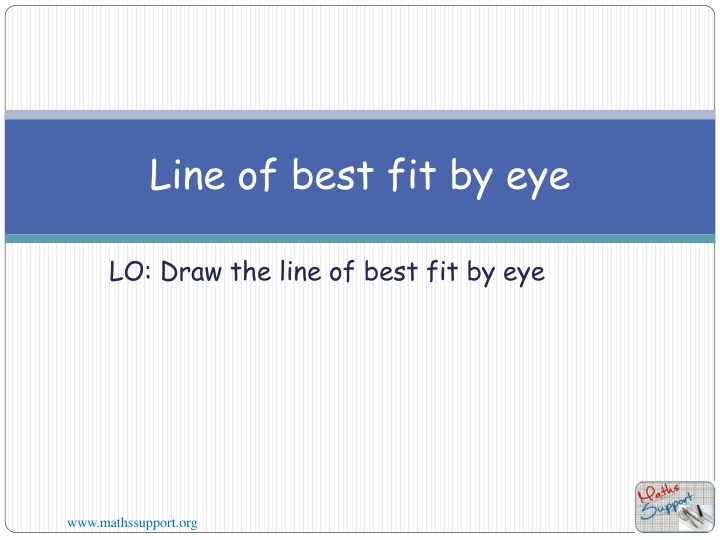 line of best fit by eye