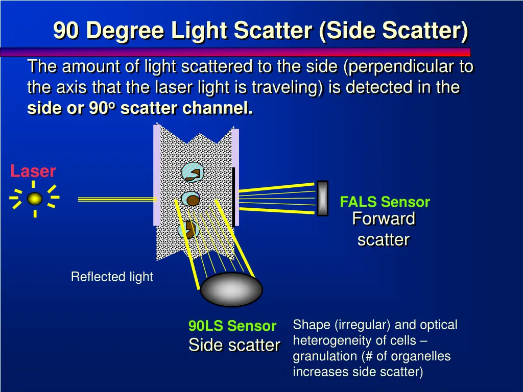 90 degree light scatter side scatter