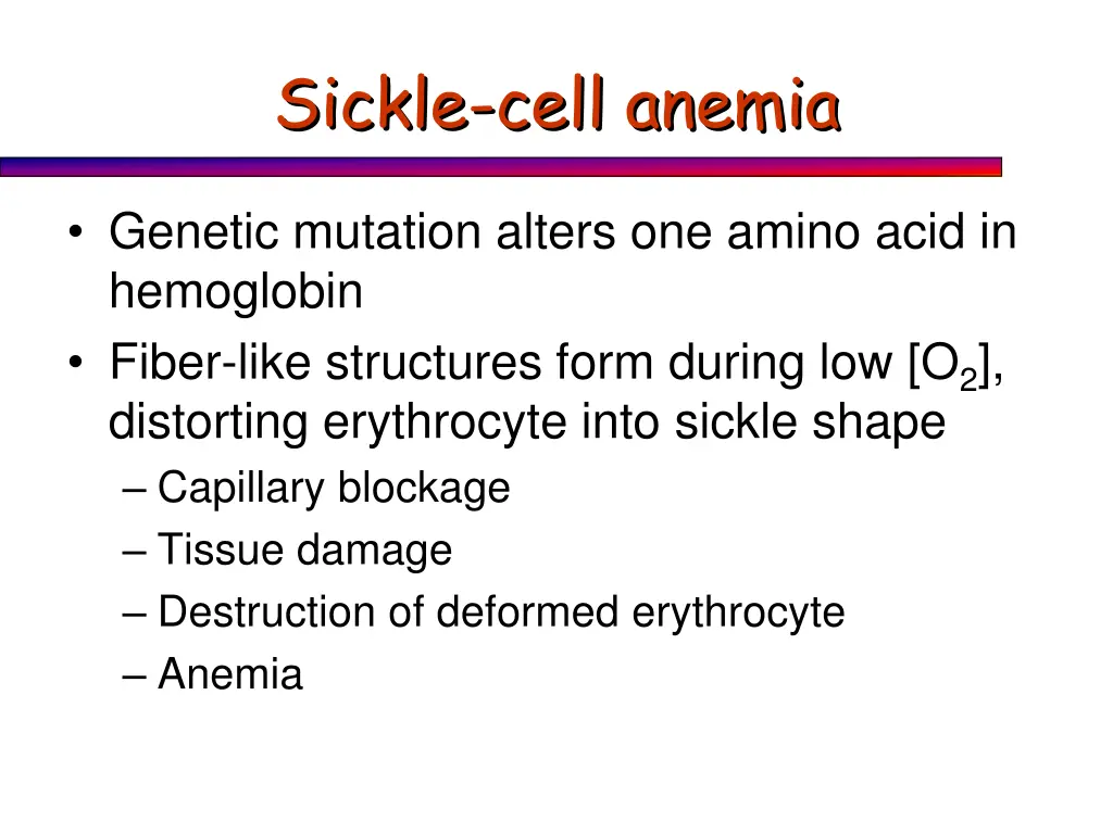 sickle cell anemia