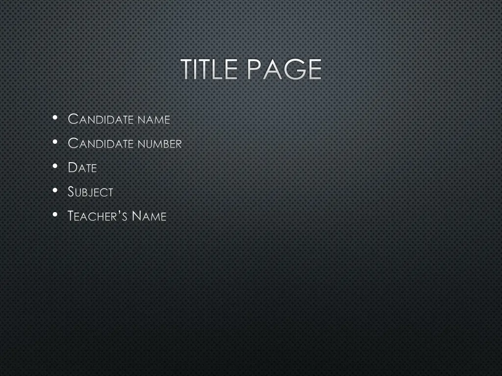 title page