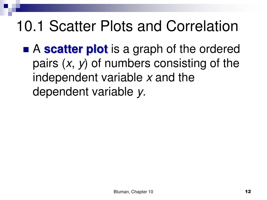 10 1 scatter plots and correlation